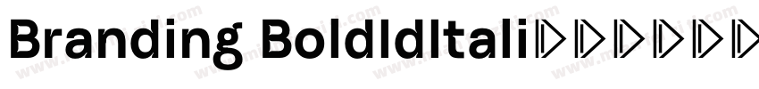 Branding BoldIdItali字体转换